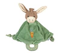 Sterntaler Emmilius Donkey Baby Toy from Birth, Fluffy Fabric and Polycotton, Light Green/Multicoloured