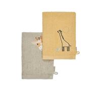 Sterntaler Giraffe Kaya Face Cloth Twin Pack - Absorbent Cotton with Beautiful Selvedges - Cute Embroidery for Babies and Toddlers, Colourful