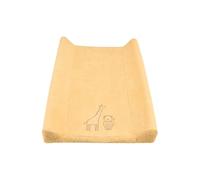 Sterntaler Giraffe & Lion Changing Mat Cover Narrow 70 x 50 cm - Soft Cotton with Cute Embroidery - Absorbent and Perfect for Changing Table - Baby Accessories for Wedge Changing Mat, Ochre