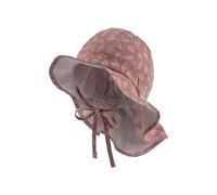 Sterntaler Girl's Sun hat Leaves with Neck Protection and tie Strap, Rosewood, 47
