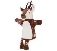 Sterntaler Hand Puppet Deer, Children's and Baby Toy, Soft Fleece, Head Padded with Polyester Wadding, 36 × 26 × 10 cm - Clay Brown