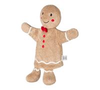 Sterntaler Hand Puppet Gingerbread Man Kids Baby Toy Soft Fluffy Cute Bow Padded with Polyester Wadding 30×27×6cm - Gingerbread Brown