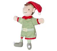 Sterntaler Hand Puppet Gnome, Children's and Baby Toy, Soft Fluffy Cute Neckerchief, Padded with Polyester Wadding, 31 × 27 × 7 cm - Stone Green