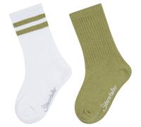 Sterntaler - Kids' Active Socks DP Long - Sports socks size 34, white/olive