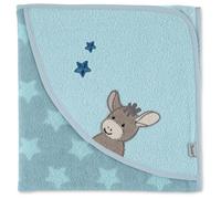 Sterntaler - Kid's Kapuzenbadetuch - Beach towel size 100 x 100 cm, mittelblau / emmi