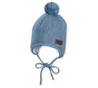 Sterntaler - Kid's Knitted Beanie Pompom - Beanie size 47 cm, blue