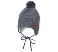 Sterntaler - Kid's Knitted Beanie Pompom - Beanie size 47 cm, grey