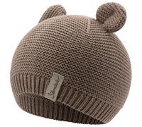 Sterntaler - Kids' Knitted Beanie with Ears - Beanie size 45 cm, brown