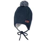 Sterntaler - Kid's OCS Knitted Beanie Pompom - Beanie size 41 cm, blue