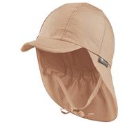 Sterntaler - Kids' Peaked Cap with Neck Flap - Cap size 43 cm, sand/brown