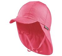 Sterntaler - Kids' Peaked Cap with Neck Flap - Cap size 45 cm, pink/red
