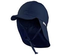 Sterntaler - Kids' Peaked Cap with Neck Flap - Cap size 51 cm, blue