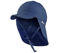 Sterntaler - Kids' Peaked Cap with Neck Flap - Cap size 51 cm, blue