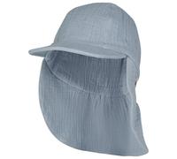 Sterntaler - Kids' Peaked Cap with Neck Flap - Muslin - Cap size 51 cm, grey