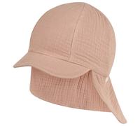 Sterntaler - Kids' Peaked Cap with Neck Flap - Muslin - Cap size 53 cm, sand