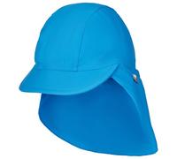 Sterntaler Peaked Cap Neck Plain - Baby and Children's Hat with Neck Protection - UV Protection 50+ Swimming Hat - Headwear Swimming Pool and Beach - Unisex Swimwear, Bright Blue, 5 3/4