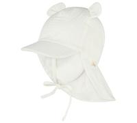 Sterntaler - Kid's Peaked Cap with Neck Protection and Ears - Cap size 45 cm, white