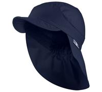 Sterntaler - Kid's Peaked Cap with Neck Protection Uni - Cap size 47 cm, blue
