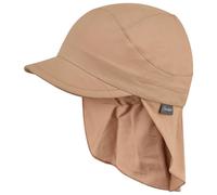 Sterntaler - Kid's Peaked Cap with Neck Protection Uni - Cap size 55 cm, sand