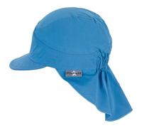 Sterntaler - Kid's Peaked Cap with Neck Protection Uni - Cap size 57 cm, blue