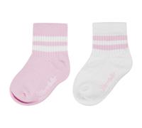Sterntaler - Kids' Short Socks DP Coolmax Ribbed - Sports socks size 31-34, white/pink