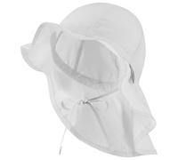 Sterntaler Unisex Hat with Chinstraps and Neck Protection, Age: from 5-6 Months, Size: 43, White