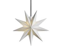 STERNTALER LED star, white, Ø 11 cm, 9 points, IP44 battery