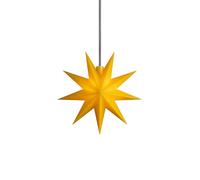 STERNTALER LED star, yellow, Ø 15 cm, 9 points, IP44 battery