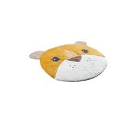 Sterntaler Lion Leo Play Mat - Padded Blanket Made of Velvety Soft Fabric - with Crinkle Paper and Squeaker for Exciting Discoveries - Matte Yellow