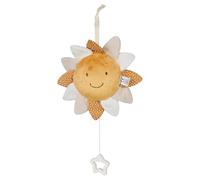 Sterntaler M Sole Music Box Children's Toy Velvet Fabric Soft Removable Music Box Star Handle Melody - 22×22×5cm, Matte Yellow