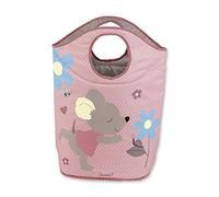 Sterntaler Mouse Mabel Storage Basket for Toys and Laundry, Laundry Eater, Light Pink/Multicoloured