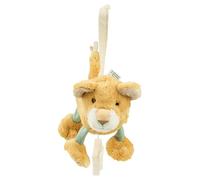 Sterntaler Music Box S Lion Leo - Small Music Box Made of Soft Fabric - Removable Musical Mechanism - Melody: Brahms Lullaby, Practical Star Handle - Sleep Aid, Matte Yellow