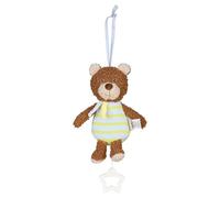 Sterntaler Musical Box S Bear Bob, Children's and Baby Toy, Soft Fabric with Jersey Curl, for Tying Up, Removable Musical Mechanism, Star Handle, Melody "Mozart's Lullaby", 19 x 16 x 7 cm, Brown