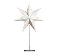 STERNTALER paper star, white, 7 points, Ø 45 cm, height 70 cm