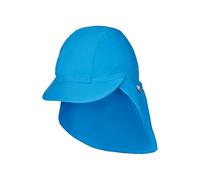Sterntaler Peaked Cap Neck Plain - Baby and Children's Hat with Neck Protection - UV Protection 50+ Swimming Hat - Headwear Swimming Pool and Beach - Unisex Swimwear, Bright Blue, 5 3/4