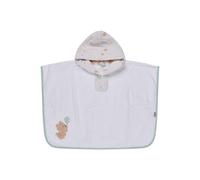 Sterntaler Poncho Bear Bo, Bath Poncho for Children and Babies, Absorbent Cotton, Cute Embroidery Motif, Easy to Put On, Button Closure, Soft and Easy to Clean, 50 x 70 x 0.5 cm, White