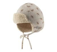 Sterntaler Reindeer Aviator Hat - Men's Unisex Casual Rustic Animal Print Trapper Hat - Natural Color - Autumn/Winter - One Size