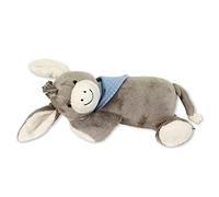 Sterntaler Schlaf-Gut Emmi Donkey Figure (DE 3102000) with Integrated Heart Tone Module, for Babies from Birth, Grey/Light Blue