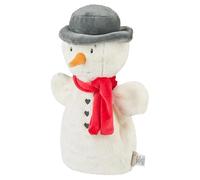 Sterntaler Snowman Hand Puppet Kids Baby Toy Soft Fluffy with Scarf and Hat Padded with Polyester Wadding 27 × 22 × 13 cm - Cream White