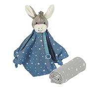 Sterntaler Träumli Set Donkey Emmi Comforter with Dummy Device and Comforter Blanket Light Blue/Grey