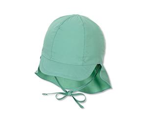 Sterntaler Unisex Children's Peaked Cap with Neck Protection, Medium Green, Normal, Medium Green