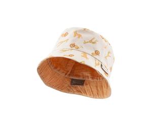 Sterntaler Unisex Children's Reversible Bucket Hat Printed with Lions and Giraffes Sun Hat, Natural, 5 1/4