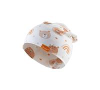 Sterntaler Unisex Flame Yarn Jersey Printed Animal Faces Beanie Hat, Light Grey, 6 3/4