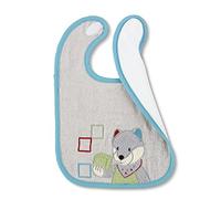 Sterntaler Wilbur The Wolf Sponge Bib Waterproof, Grey