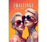 Sternzeichen Zwillinge Notizbuch: Softcover Notiz- und Tagebuch A5 / Geschenk für Astrologie-Fans / 99 nummerierte Seiten mit Punkteraster / New Moon Club Zwillinge 03