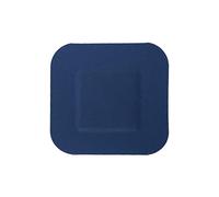 Steroplast 50 X STEROCHEF STERILE CATERING KITCHEN BLUE DETECTABLE WASHPROOF FIRST AID PLASTERS SQUARE 4CM X 4CM