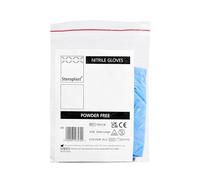 Steroplast Blue Nitrile Disposable Gloves - One Pair - Powder-Free - Pack of 5 (Medium)