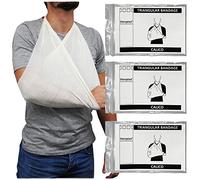 Steroplast Calico Cotton Triangular Arm Sling Shoulder Support Bandage Dressing, 90cm x 90cm x 127cm - 3 Pack