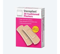 Steroplast Cushioned Plasters | 20 Plasters Per Box | Two Sizes for Most Cuts & Grazes | Hypoallergenic | Cushioning Protection