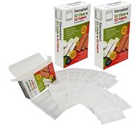 Steroplast Premium 64 Assorted Clear + Fabric Wound Injury Plasters (32 Clear + 32 Fabric) - 2 Boxes